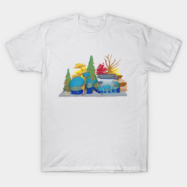 Be Kind Bus Stop T-Shirt by NotoriousDesigns